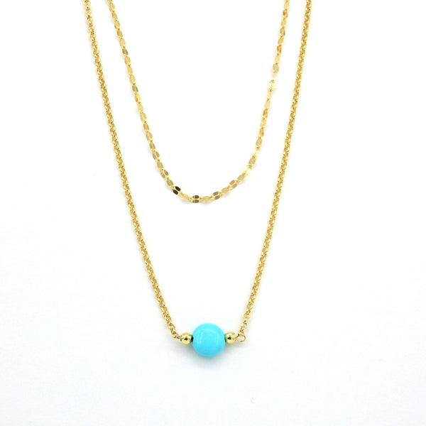 Collier Flora turquoise