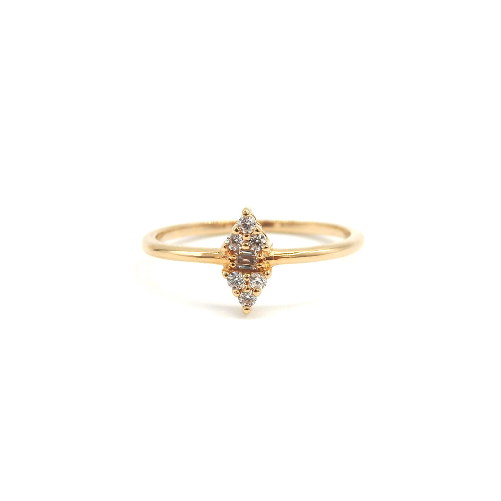 Bague deux triangles