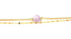 Bracelet double chaîne violet