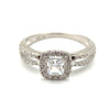 Bague argent carré Camélia