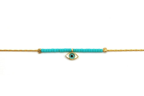 Bracelet Mykonos oeil bleu