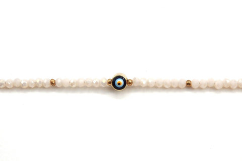 Bracelet Mykonos perle blanche œil