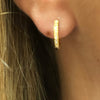 Boucles d’oreille mini créoles zircons